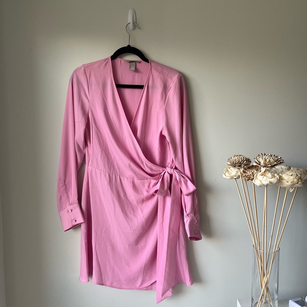 Pink HM wrap dress